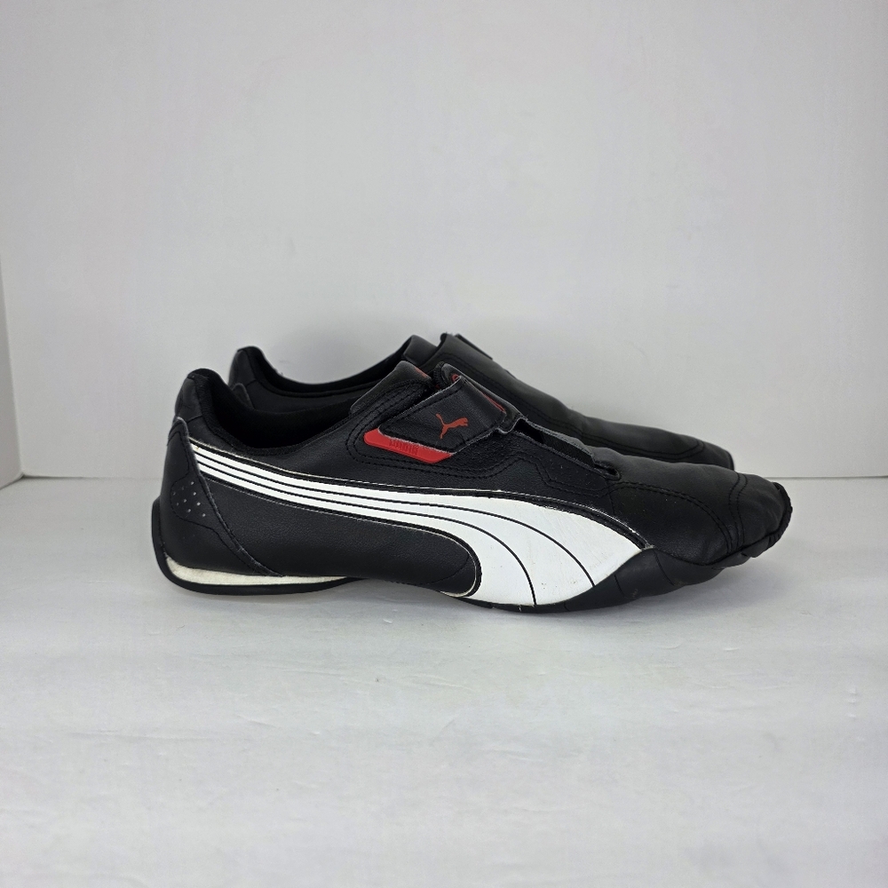 Puma Redon Move Mens Sz 10.5 Shoes Sneakers Low Top Slip On Black White Leather - Picture 8 of 16